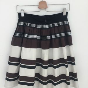 Prada stripped full skirt with elastic waistband